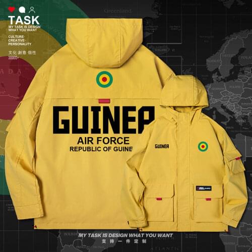 Republic of Guinea GIN Guinean GN men jacket hooded air force logo army fan Tactical long sleeve new top mens clothes autumn