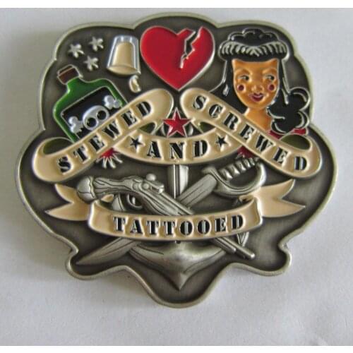 With big discount two-color electroplated coins for hot aluminum coins