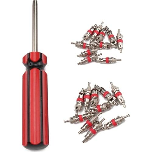 20Pcs Tyre Valve Core With Remover Tool Schrader Car Bicycle Motorcycle Tire Valve core Tire Repair Tools