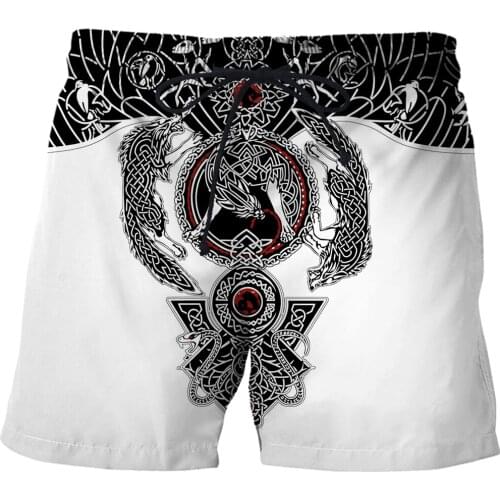2021 viking Summer Running Shorts Men 3D Print Sports Jogging Fitness Shorts Training Quick Dry Mens Leisure Short Pants Casual