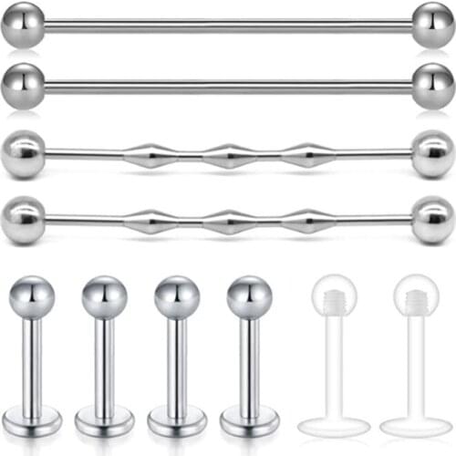 16 Gauge Industrial Barbell Cartilage Earring Body Piercing Jewelry 32MM 35MM