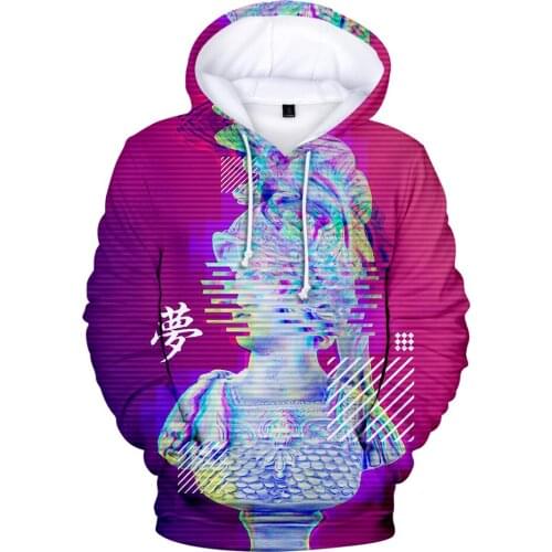 Vaporwave Hoodies Mens/Women 3D Print Children Pullover Abstract Vaporwave Sweatshirt Hooded Hip Hop Funny Streetwear Harajuku