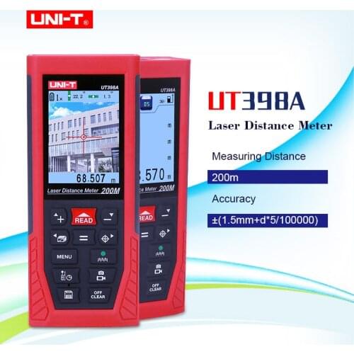 UNI-T UT398A Laser Distance Meter 200M rangefinders Lofting Test Levelling Instrument UDISK 16GB & JPEG storage