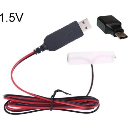 LR6 AA Battery Eliminator USB Type C Power Supply Cable for Christmas LED Light 270B