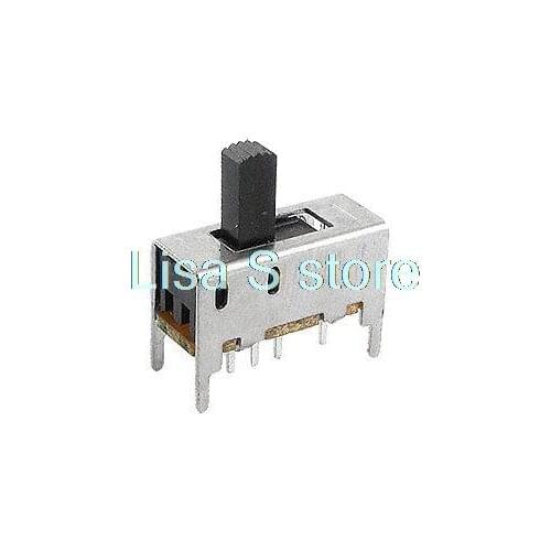 10 x 7mm High Knob 8 Pin 3 Position 2P3T DP3T Vertical Slide Switch 0.5A 50V DC