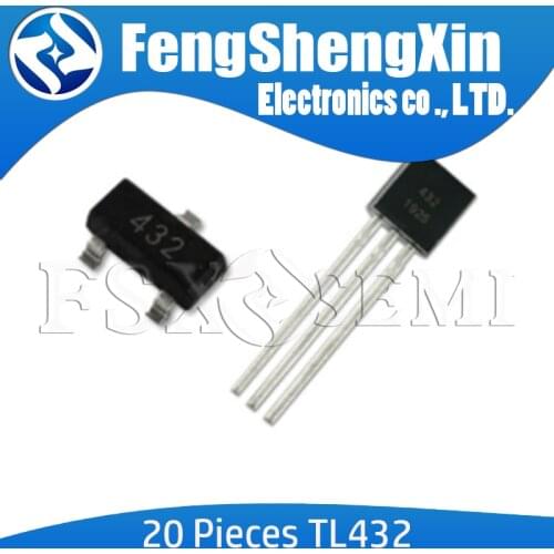 20pcs TL432 SOT23 TO-92 432 stabilivolt triode