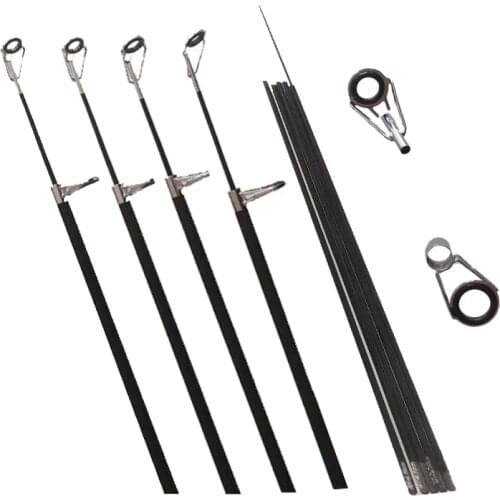 6.3mm-8.4mm 5 Pieces Telescopic Fishing Rod Tip Spare Sections Sea Fishing Rod Full Size Carbon Lure Rod Accessories Sturdy