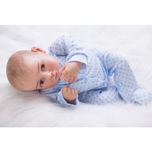 48cm 100% Handmade Silicone Reborn Baby Doll Toys Lifelike Newborn Girl Babies Brithday Gift Bathe Collection Artery Dolls
