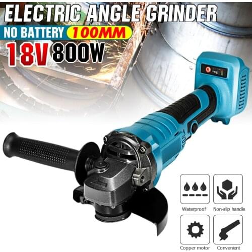 100mm Brushless Cordless Impact Angle Grinder Power Motor Polishing Cutting Machine Sanding Tool Polisher For Makita Battery
