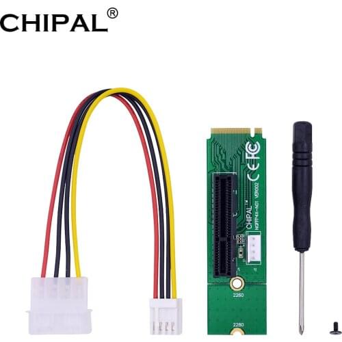 CHIPAL PCI-E 4X to NGFF M.2 Riser Card M2 Key M to PCIe X4 X1 Adapter for PCIE 1X to 16X Riser Card For GPU Graphics Card