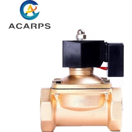 2" Energy Saving Normally Closed Brass Solenoid Valve On-Off Valve Water Valve 380V 240V 220V 110V 24V 12V