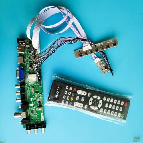 Kit For LTN101NT02-C01/LTN101NT02-306 board digital Signal controller 1024X600 HDMI AV 40pin LED USB VGA TV DVB-T DVB-T2 remote