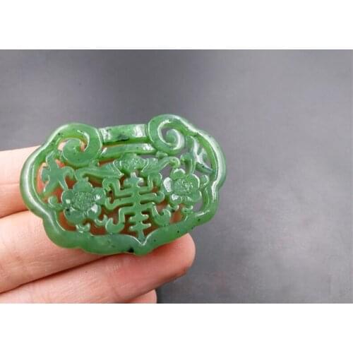 Natural jade jade pendant pendant longevity lock lock Jasper Pendant Wealth and longevity