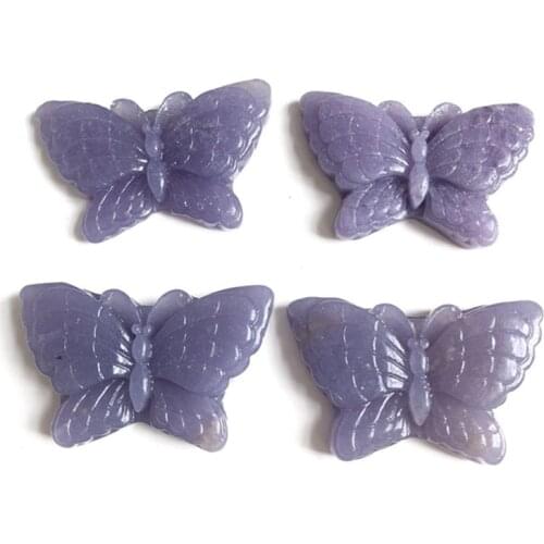 Lepidolite Butterfly Hand Carved Healing Gemstones For Home Decoration