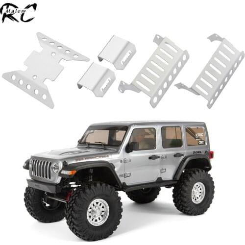 Metal Chassis Armor Portal Axle Protector Skid Plate for 1/10 RC Crawler Axial SCX10 III AXI03007 Wrangler JLU Upgrade Parts