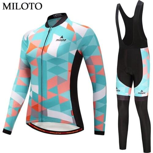 Miloto Long Sleeve Cycling Jersey Women MTB Racing Sport cycling clothing maillot ciclismo roupa ciclismo Cycling set