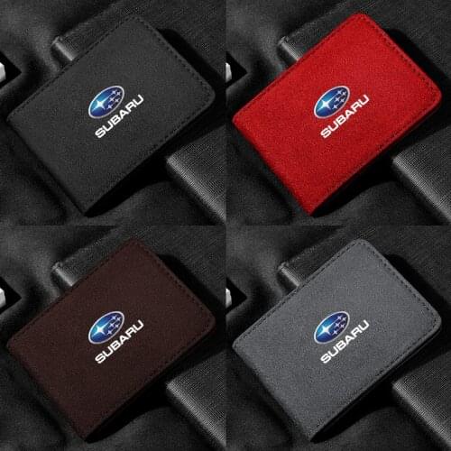Soft Fur Auto Driver License Bag Genuine Leather Cover For Subaru Car Styling Driving Documents ID Card Holder Travel Wallet