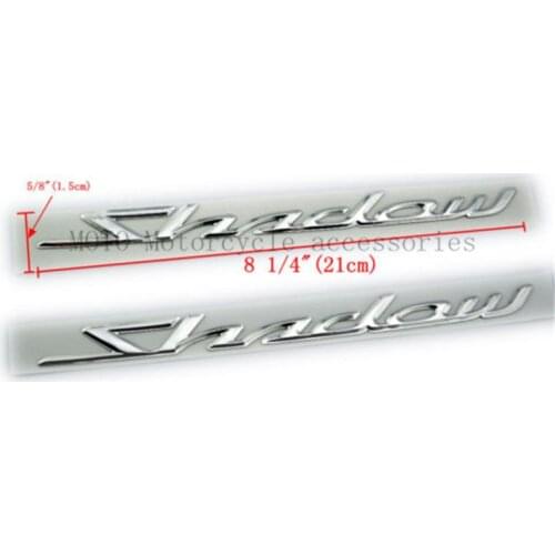 Motorbike Decals 3D Style Gas Tank Decals Stickers Chrome Decal Sticker For Honda Shadow Spirit Sabre Aero ACE VT750 Logo Decals