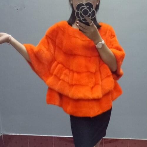 Mink fur fur coat short section mink coat round neck collar bat female 17 autumn and winter new mink shawl