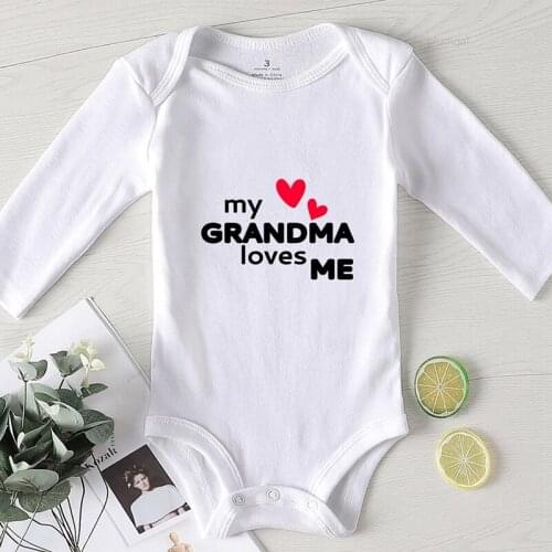 Printing Love Grandma Baby Boy Outfit Toddler Girl Winter Clothes Boy Clothing Newborn Girls Fall Romper Kids for Jumpsuit