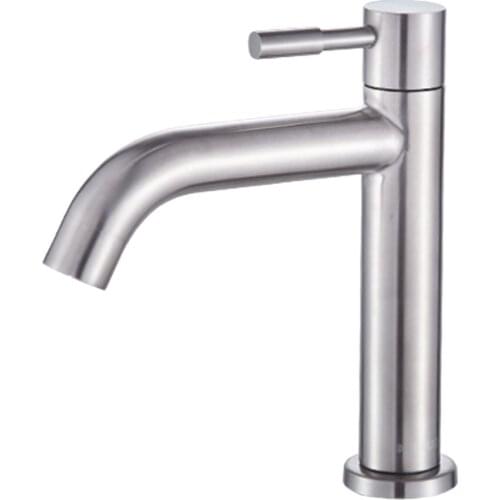 Cold Water Single Lever Bathroom Sink Faucet Basin Tap Accessory Bathroom taps 304 Stainless Steel