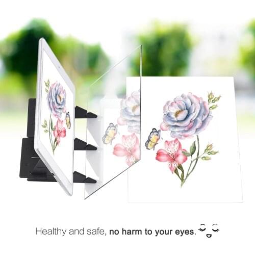 Optical Tracing Board Portable Sketching Painting Tool Drawing Animation Copy Pad No Overlap Shadow Mirror Image Reflection