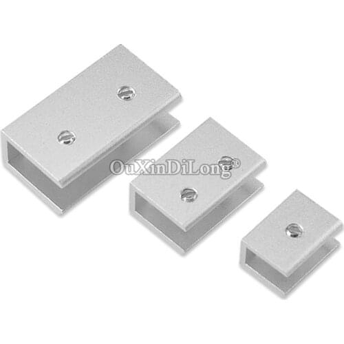 Wholesale 50PCS/LOT Aluminium Alloy Glass Clamps Clip Glass Shelf Holder Support Brackets Connectors