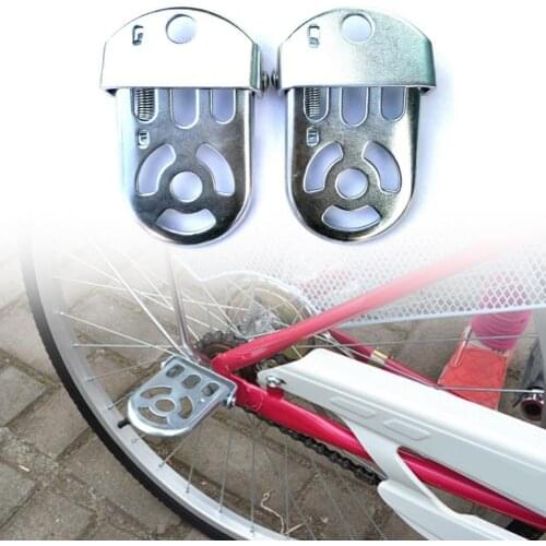 1Pair Universal Folding Bicycle Rear Pedal Bike Folding Foot Rest for Children E-Bike Rear Seat Safety Footrest Foot Plates