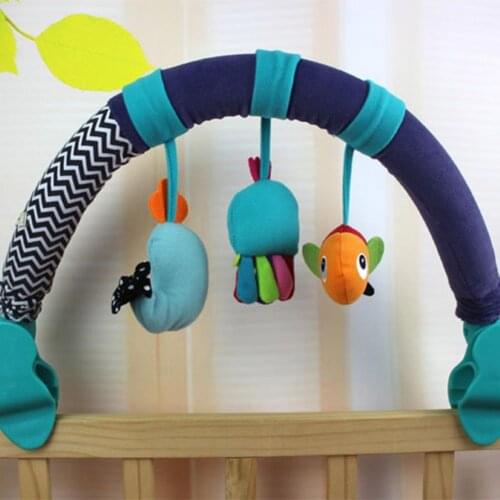 Baby Crib Hanging Toys Arch Pendant Animal-shape Toy Bed Crib Rattles Seat Plush Stroller Mobile Gifts Stroller Accessories
