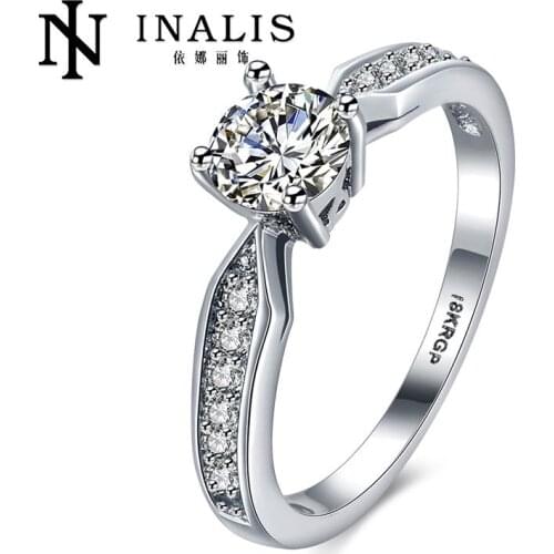 R831-C contracted fashionable plating white gold wedding rings