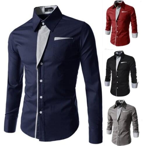 Mens Shirt Cotton Long Sleeve Plaid Striped Casual Shirts Chest Pocket Button-down Collar Top Shirts for Men Clothing