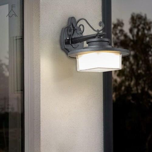 Modern Led Wall Lamp Outdoor Waterproof Courtyard Balcony Garden Stair Hotel Corridor Living Corridor Switch Lighting Wall Lamp