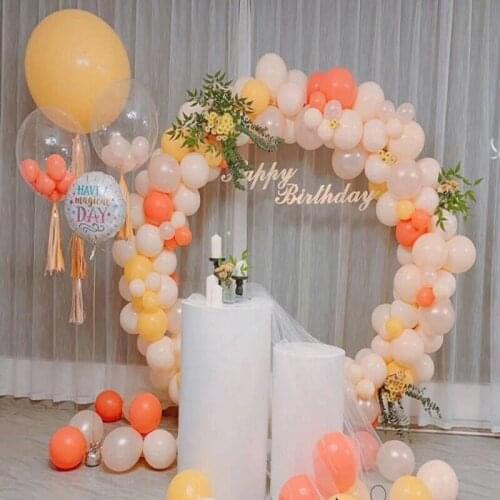 Wedding Arch Decoration White Gold Marriage Backdrop Stand Arch Frame Balloon Flower Round Frame Festival Party Stage Decoration
