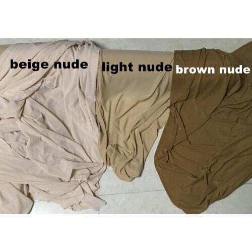 Light nude beige nude brown nude 160cm wide 1meter super soft high quality 4 ways stretch mesh lingerie leotard tights fabric