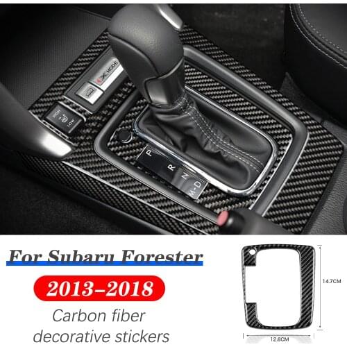 Carbon Fiber for Subaru Forester 2013 2014 2015 2016 2017 2018 Accessories Gear Shift Panel Cover Sticker Interior Trim