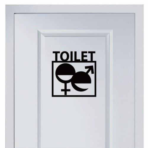 Symbol mark for men and womens toilet vinyl sticker For Shop Office Home Cafe Hotel Toilets door decor wall stickers fashion