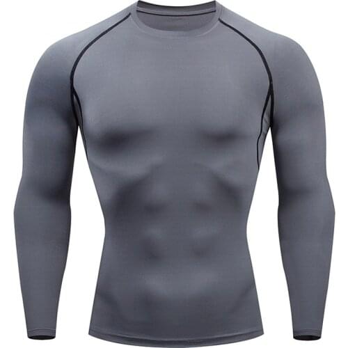 High Quality Mens T-shirt Long Sleeve Top MMA Compression Tight Shirt Plus Size 4XL Bodybuilding T-Shirt Autumn Jogging Suit