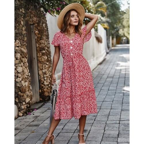 2021 Summer Women Fashion Yellow Dress Bohemian Short Sleeve Vintage Solid Maxi Dress Sexy Dress Boho Wedding Guest Ladies Robe