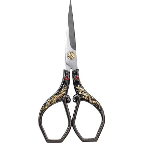 Vintage Retro Stainless Steel Scissors Needlework Sewing Scissors Shears Dressmaker Handicraft DIY Embroidery Tool