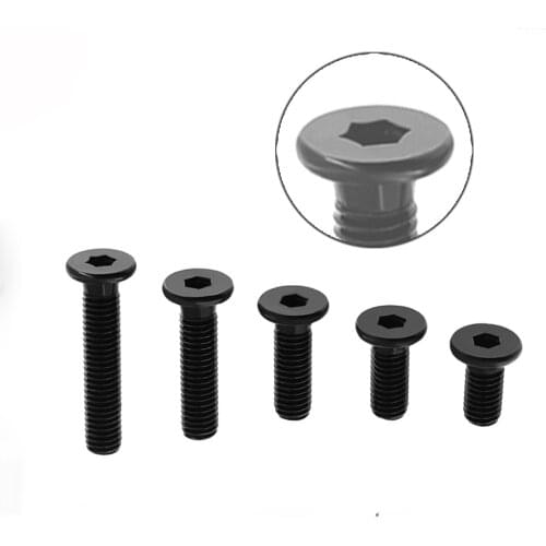 10pcs/lot 3D Printer Parts M5 Low Profile Screws M5*8/10/12/15/20/25/30mm black color M5 Low Profile Screws