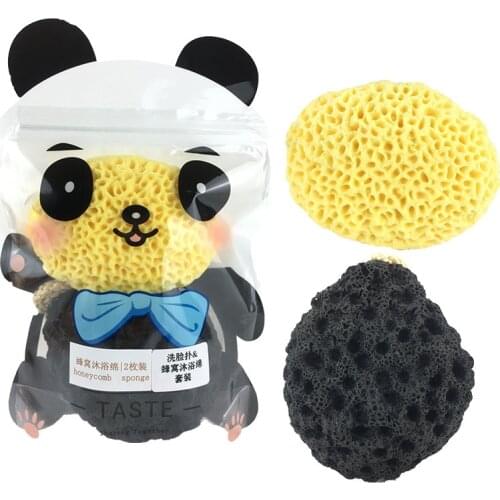 2Pcs Soft Bath Shower Sponge For Body Cleaning Sponge Body Bath Shower Spa Exfoliator Face Washing Cleansing Puff Scrubber Brush