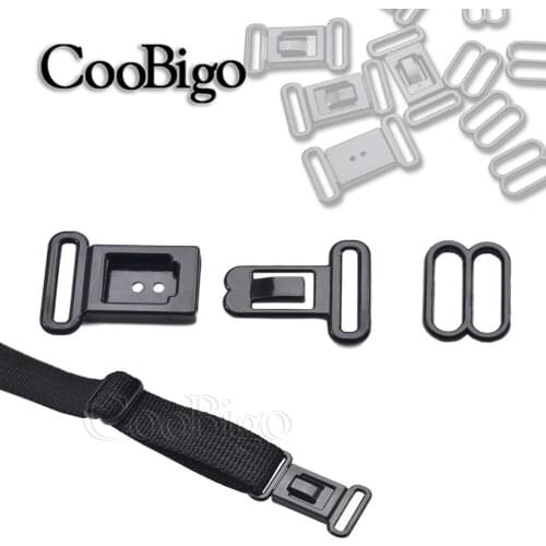 20sets Plastic Hardware Sets Adjustable Underwear Tape Clasps for Necktie Hooks Eye Set Bow Tie Clip Buckles DIY Accessories
