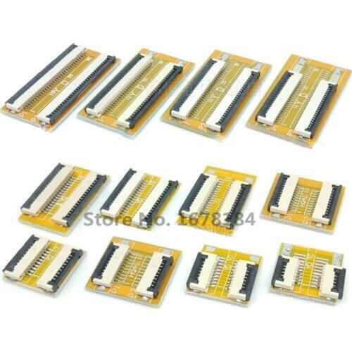 20PCS FPC FFC Flexible Flat Cable Extension Board 0.5 mm Pitch 6 8 10 12 14 20 30 40 50 PIN Connector