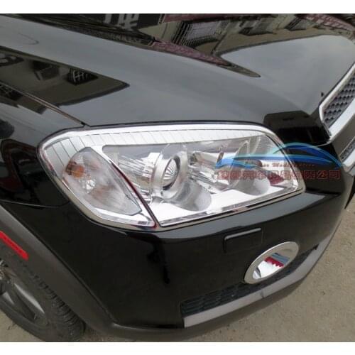 ABS Chrome Car Front Headlight / Rear Tail Light Lamp Cover Trim For Chevrolet Captiva 2008-2014