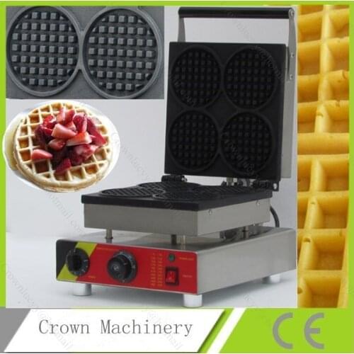 Free Shipping Electric Belgian Round waffle machine; Waffle maker commercial