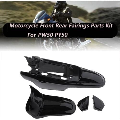 Motorcycle Front & Rear Fender Mudguards Fairing Kit Accesorios for Yamaha PW50 PY50 Black