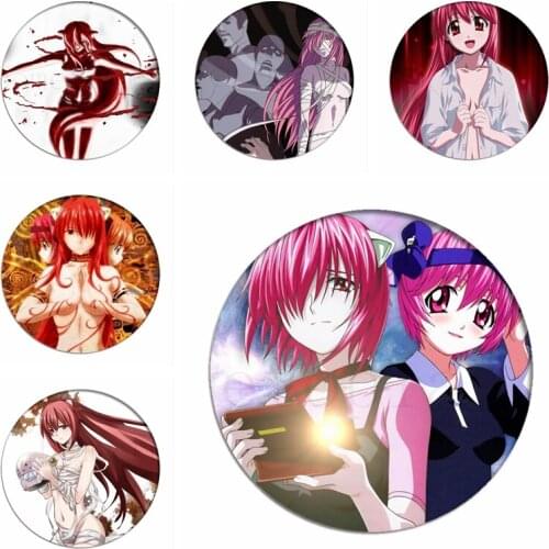 Elfen Lied Cosplay Backpack Badges Lucy Nyu Brooch Pin Nana Anime Collection Badge Breastpin for Clothing Birthday Gift Hot