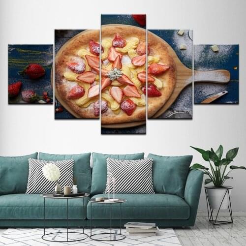 Canvas Painting Cooking Pizza food 5 Pieces Wall Art Painting Modular Wallpapers Poster Print for living room kitchen Home Decor