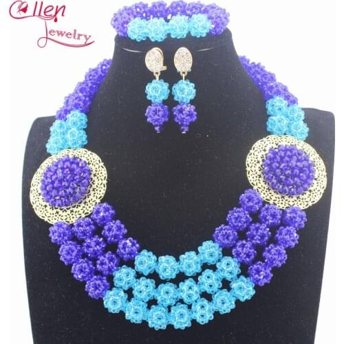 New Silver/Fuschia Pink African Crystal Ball Beads Necklace Set Nigerian Wedding African Beads Jewelry Set Free Shipping W13477