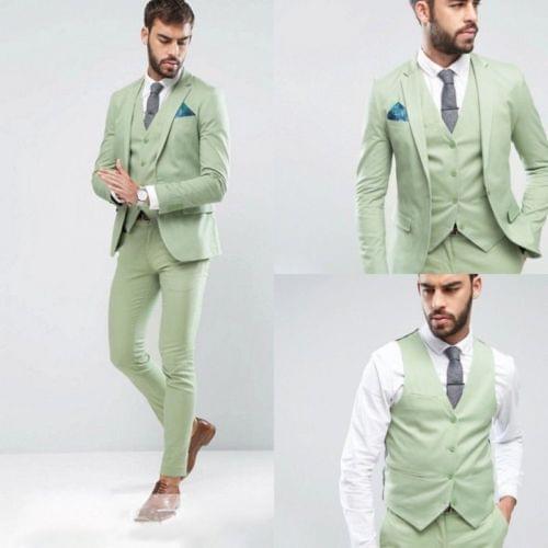 Handsome Groomsmen Notch Lapel Groom Tuxedos Mens Wedding Dress Man Jacket Blazer Prom Dinner (Jacket+Pants+Tie+Vest) A265